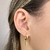 Brinco Estilo Gota com Pingente Cruz Cravejado Banhado em Ouro 18k