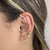 Brinco Ear Cuff Cobra Color com Ponto de Luz Banhado em Ouro 18k