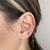 Piercing Fake Coração Zircônias Cristal e Color Banhado em Ouro 18k - comprar online