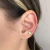 Piercing Fake Coração Zircônias Cristal e Color Banhado em Ouro 18k