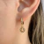 Brinco Argolinha Smile Zircônia Cristal Banhado em Ouro 18k - comprar online