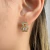 Brinco Argola Ursinho Cravejado Zircônias Banhado em Ouro 18k - comprar online