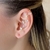 Brinco Ear Cuff de Zircônias Banhado em Ouro 18k