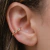Brinco Piercing pressão / fake raio cravejado com zircônias coloridas Banhado em Ouro 18k