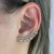 Brinco Ear Cuff Baguetes Color Cravejado Banhado em Ouro 18k - comprar online