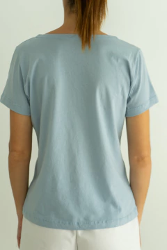 Remera Pima Mujer Celeste - La Couture