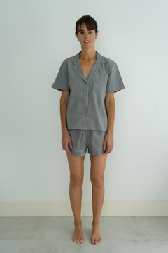 Conjunto Pijama Corto Biarritz Gris Oscuro - comprar online
