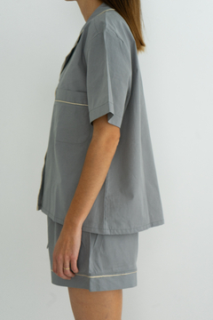 Imagen de Conjunto Pijama Corto Biarritz Gris y Beige