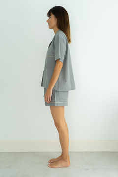 Conjunto Pijama Corto Biarritz Gris y Beige - tienda online