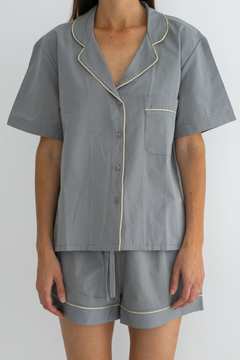 Conjunto Pijama Corto Biarritz Gris y Beige en internet
