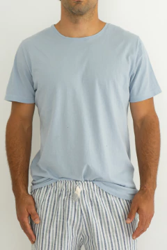 Remera Pima Hombre Celeste - comprar online