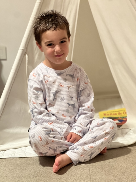 Pijama Baleine bleu