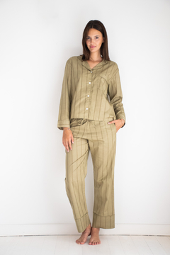 Conjunto Pijama Largo Mujer Lapopie Verde