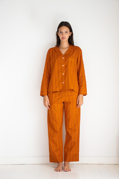 Conjunto Pijama Largo Mujer Lapopie Brick - comprar online