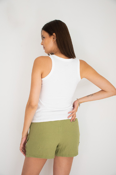 Musculosa Pima Mujer Blanca - tienda online