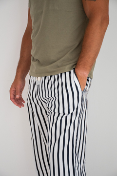 Pantalón Algodón Adulto Lourmain Blanco y Negro Unisex - tienda online