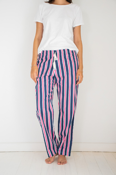 Pantalón Algodón Adulto Lourmarin Azul y Fucsia Unisex - comprar online