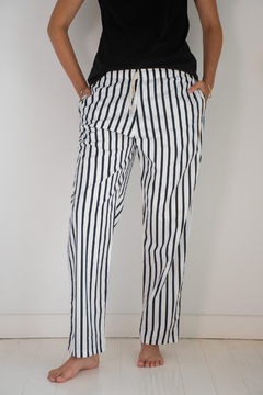 Imagen de Pantalón Algodón Adulto Lourmain Blanco y Negro Unisex