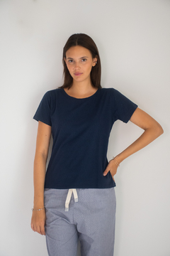 Remera Pima Mujer Azul Marino - comprar online