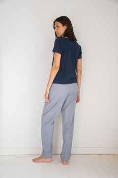 Remera Pima Mujer Azul Marino - La Couture