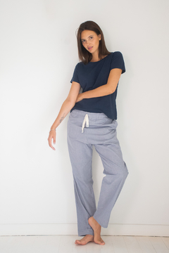 Remera Pima Mujer Azul Marino