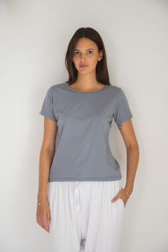 Remera Pima Mujer Gris Oscuro - comprar online