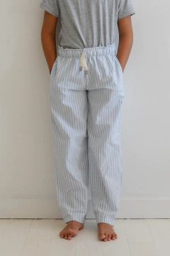 PANTALÓN ALGODÓN NIÑO PARIS CELESTE - UNISEX