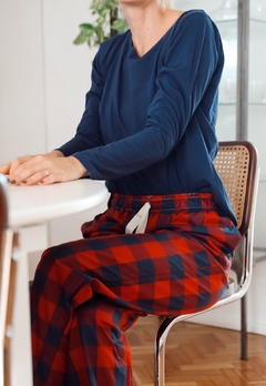 PANTALÓN ALGODÓN ADULTO BORDEAUX - UNISEX - comprar online
