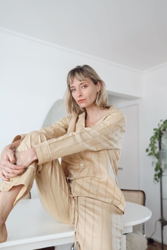 Conjunto Pijama Largo Mujer Lapopie Beige - La Couture