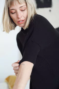 Buzo Algodón Mujer Chablis Negro - tienda online