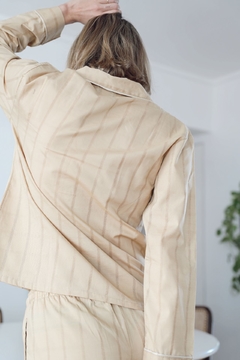 Conjunto Pijama Largo Mujer Lapopie Beige - tienda online
