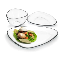 Plato playo ovalado vidrio Eva Crisa x25,5 cm - comprar online
