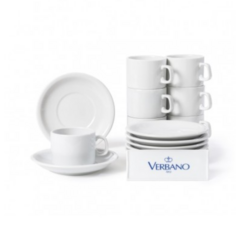 Taza de Café con plato Recta Verbano x6