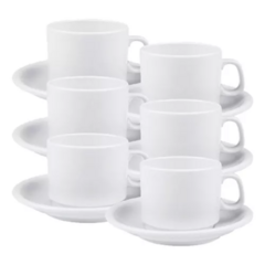Taza de Café con plato Recta Verbano x6 - comprar online