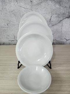 Juego de platos Recta Verbano x 24 (6 playo, 6 postre, 6 hondo, 6 compotera) - tienda online
