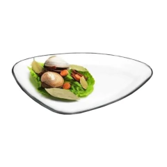 Plato playo ovalado vidrio Eva Crisa x25,5 cm