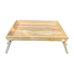 Bandeja de madera con base para cama - comprar online