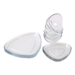 Plato postre ovalado vidrio Eva Crisa x17,5 cm - tienda online