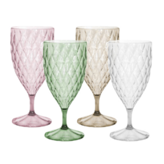 Copa Agua Labrada Glamour Acrílico x 380 cc. x 6 uni. -varios colores- - comprar online