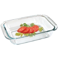 Asadera de vidrio templado rectangular 39x23 cm