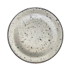 Plato postre enlozado blanco salpicado x 22 cm