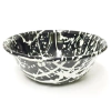 Bowls enlozado negro manchado x 20 cm