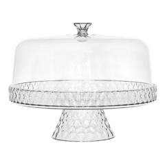 Campana Labrada con Base y Pie Glamour Acrílico 26 cm - Bazar Rosemblit