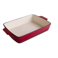 Fuente rectangular hierro esmaltado 39x23 cm.