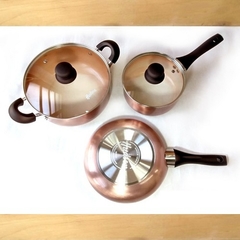 Set 3 piezas cerámica Hudson cobre
