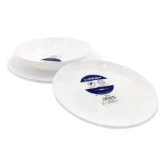 Juego de vajilla Diwali blanco Luminarc x 18 unidades (6 playos, 6 hondos, 6 postre)