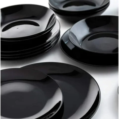 Plato postre Diwali negro Luminarc x 19 cm x 6 uni - comprar online