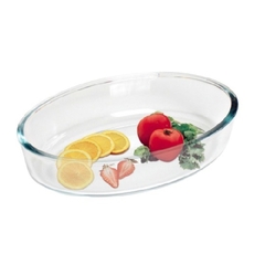 Legumbrera oval de vidrio templado 30x21 cm