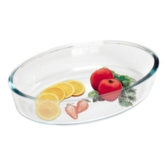 Legumbrera oval de vidrio templado 35x24 cm