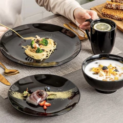 Imagen de Plato postre Diwali negro Luminarc x 19 cm x 6 uni